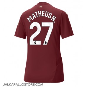 Manchester City Matheus Nunes #27 Kolmaspaita Naisten 2024-25 Lyhythihainen